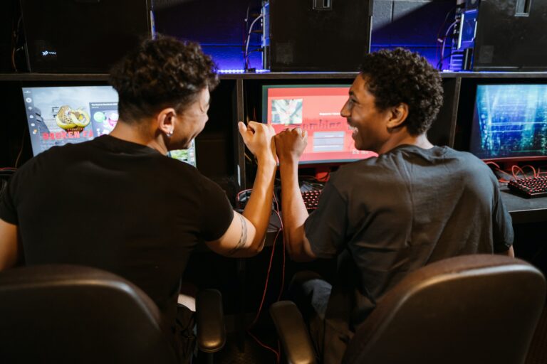 two guys fist bumping after gaming, Therapy for Gamers, Los Angeles Therapy